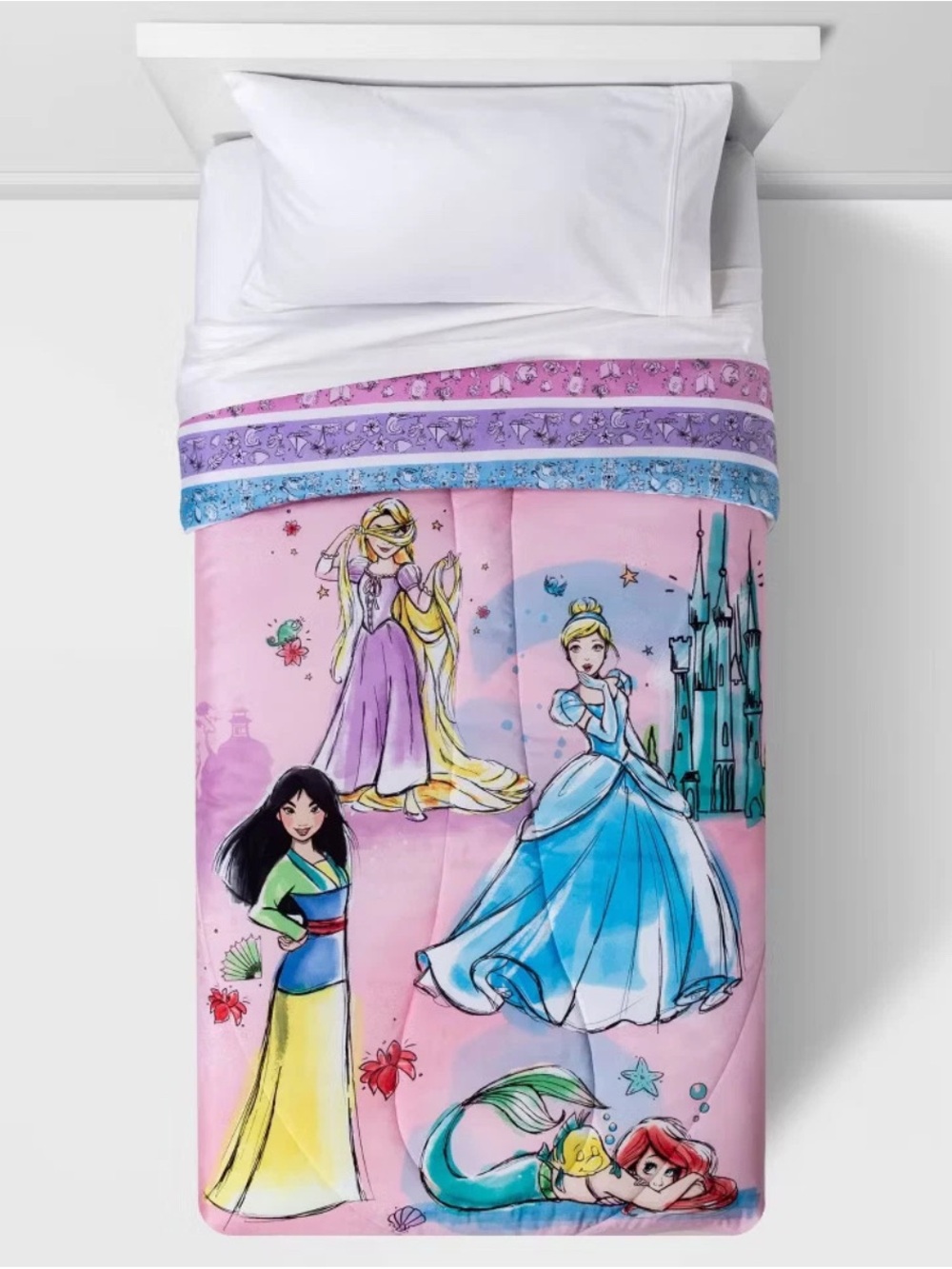 Brand New Twin Size Disney Princess Fairytales and Dreams Reversible Comforter